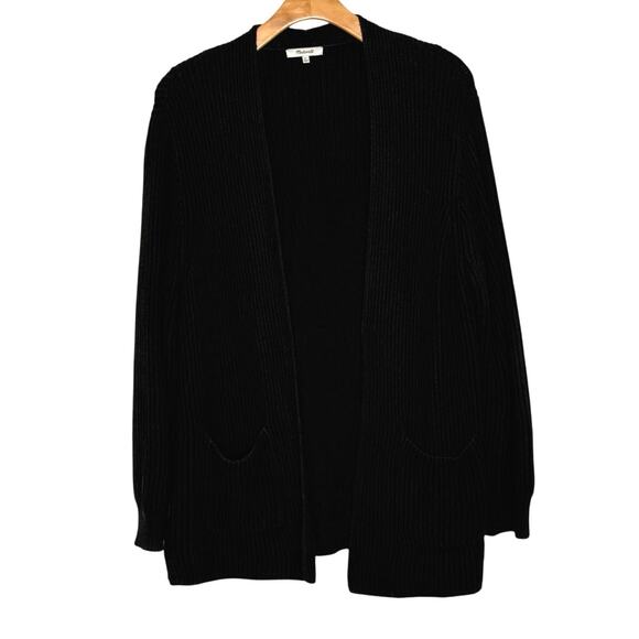 Madewell black Nolan Ribbed open front cozy cardigan sweater size XL - Picture 7 of 7